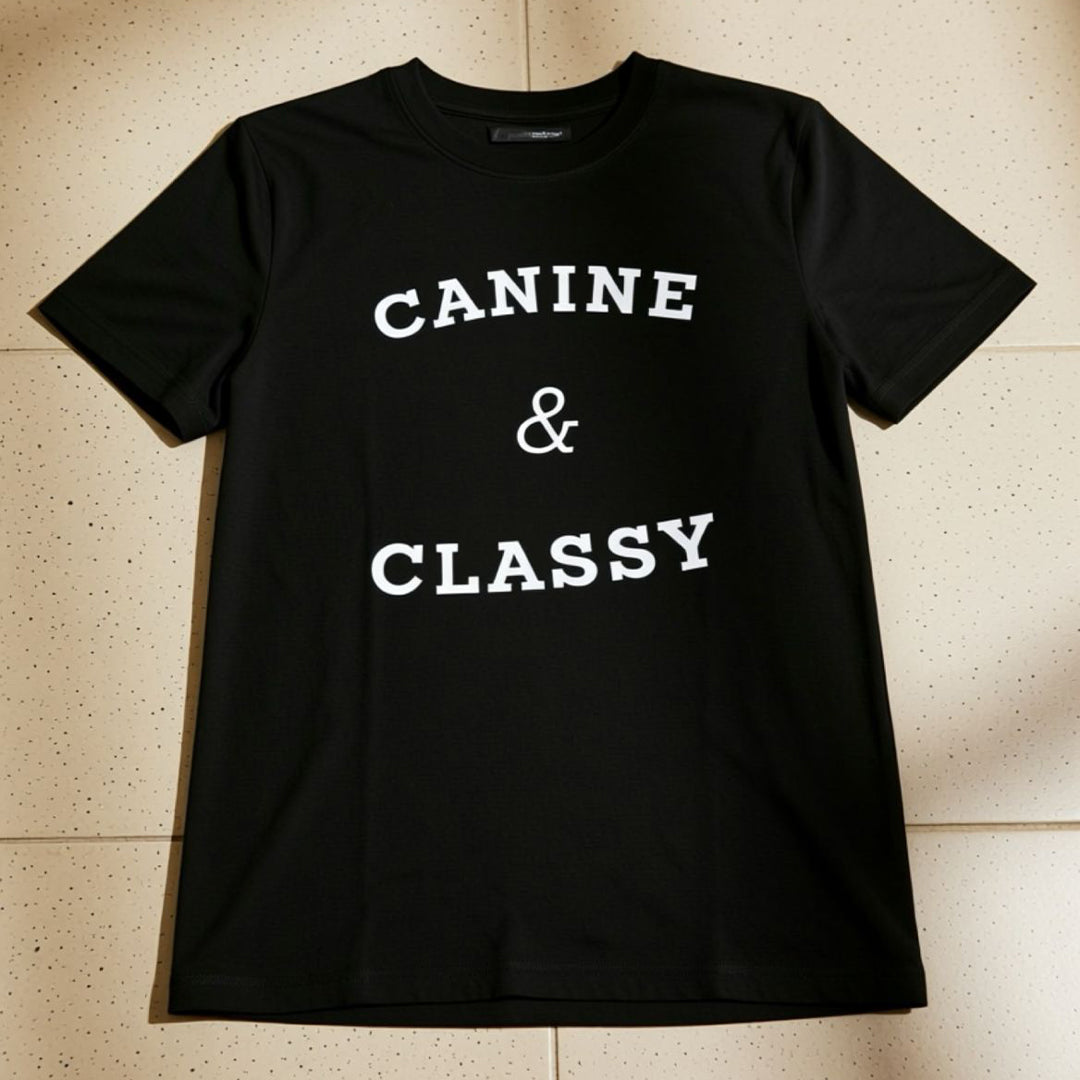 Canine and classy T shirt -Black
