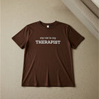 My cat is my Therapist T shirt -Brown