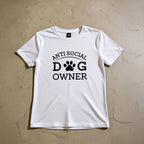 Anti social dog owner T shirt -White