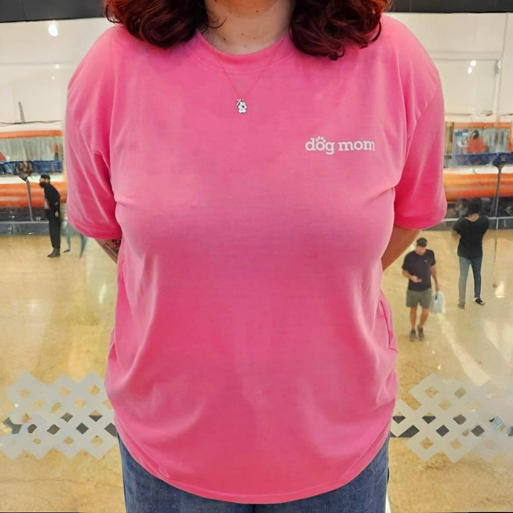 DOG MOM T SHIRT (Light Pink)