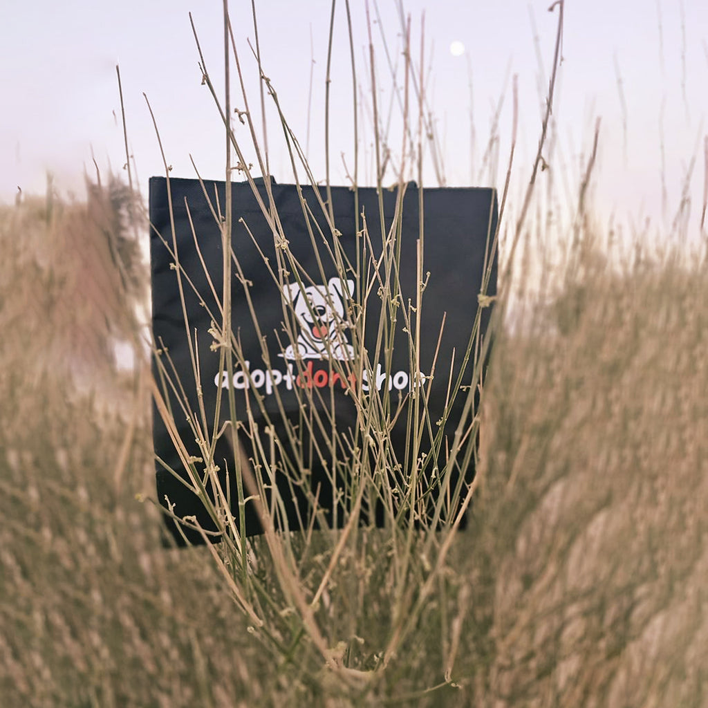 ADOPT DONT SHOP TOTE BAG