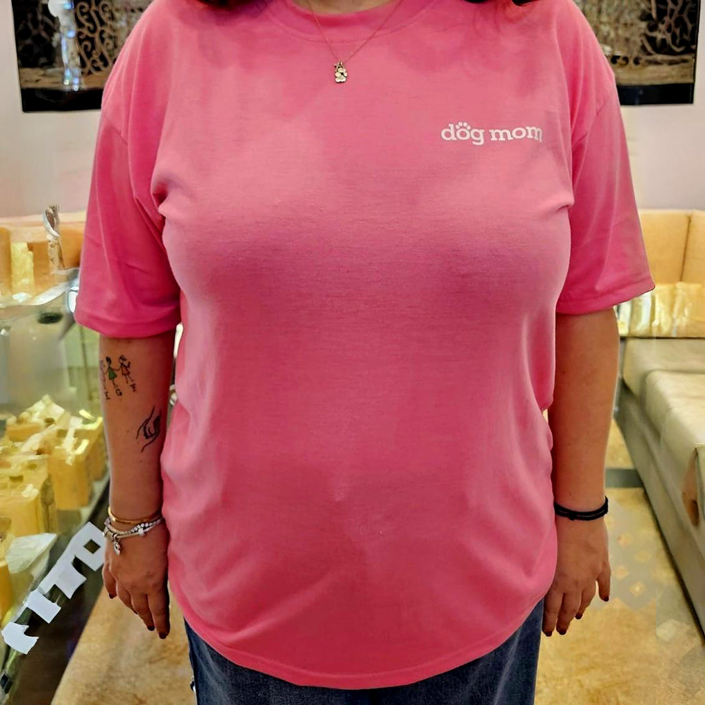DOG MOM T SHIRT (Light Pink)