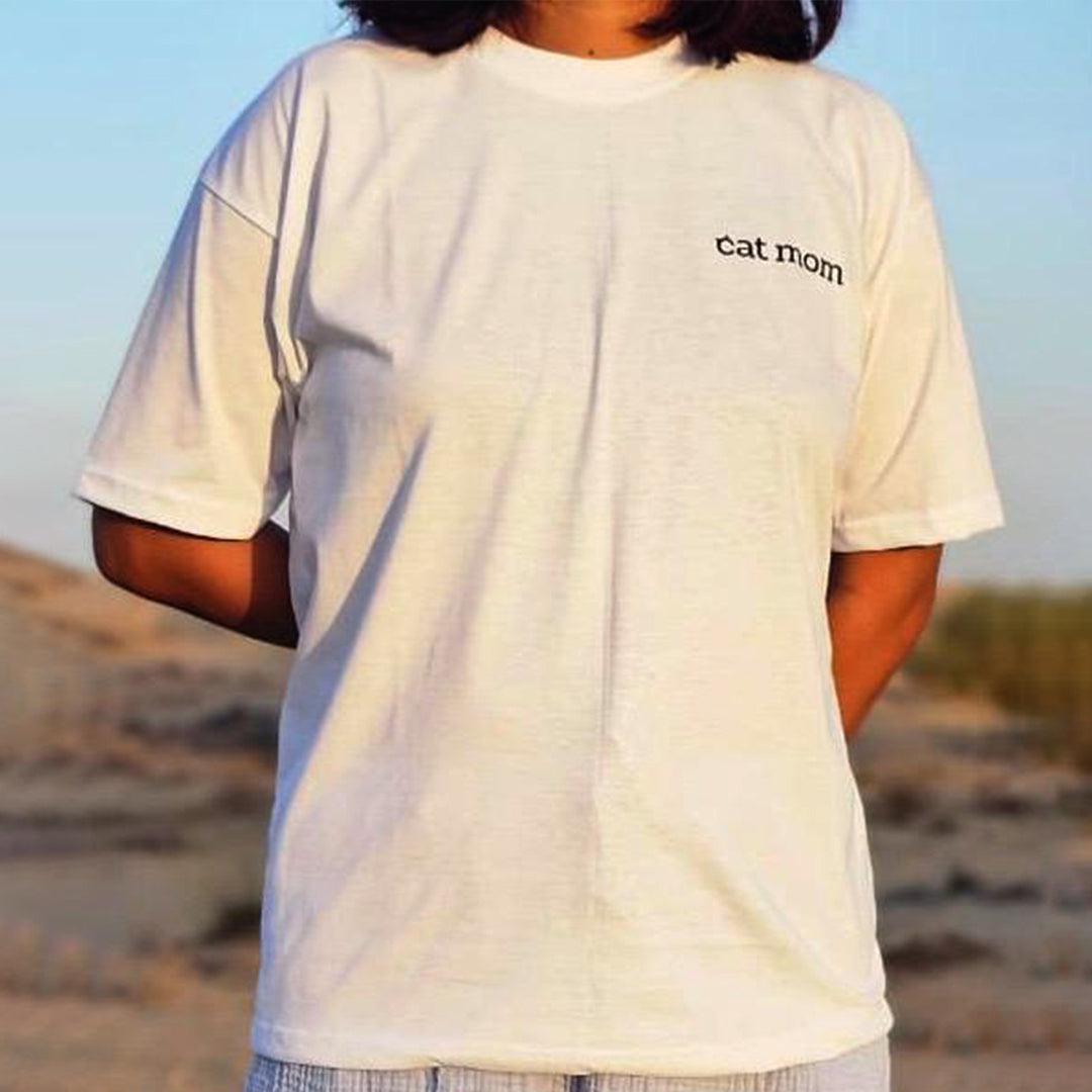 CAT MOM T SHIRT (white)