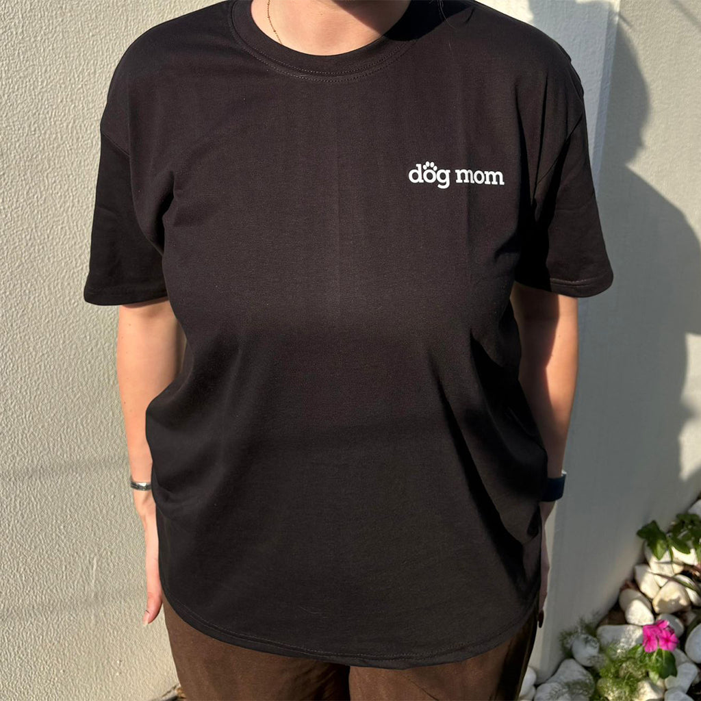 DOG MOM T SHIRT (BLACK)